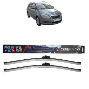Set stergatoare auto SKODA FABIA II Combi (545) din 2007-2014, Derby, din cauciuc siliconat rezistent