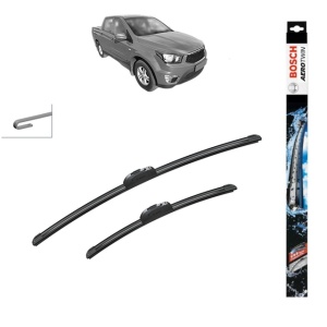 Set stergatoare auto SSANGYONG ACTYON II din 2012-2013, Bosch Aerotwin Retrofit, din cauciuc siliconat rezistent