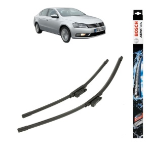 Set stergatoare auto VOLKSWAGEN PASSAT B7 (A32, A33) din 2011-2020, Bosch Aerotwin, din cauciuc siliconat rezistent - Img 1