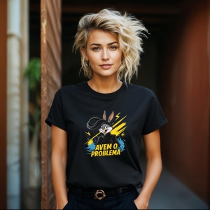 Tricou Avem o problema Iepuras Negru, Copii | Dama | Barbat - Img 12