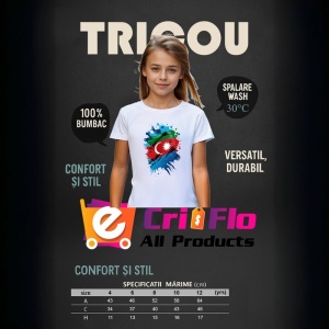 Tricou Azerbaijan Steag Splash Art, Copii | Dama | Barbat - Img 9