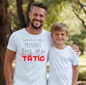 Tricou haios personalizat pentru barbati Omuletii mei preferati imi spun Tatic - Img 1