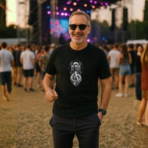 Tricou In Music We Trust Simbol Clave, Copii | Dama | Barbat, culoare negru - Img 4