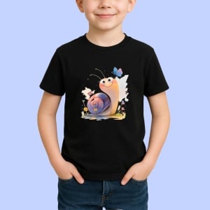 Tricou Melc colorat Negru, Copii | Dama | Barbat - Img 1