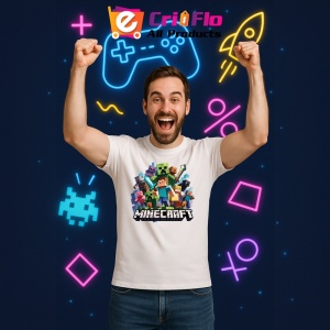 Tricou Minecraft Arc De Lemn Tricou Alb Copii | Dama | Barbat - Img 286