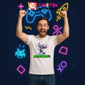 Tricou Minecraft Arc De Lemn Tricou Alb Copii | Dama | Barbat - Img 316