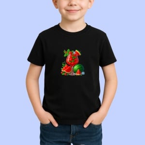 Tricou pepene in pahar Negru, Copii | Dama | Barbat - Img 1