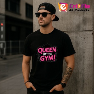 Tricou Queen Of The Gym Roz Femei, Copii | Dama | Barbat, culoare negru - Img 7