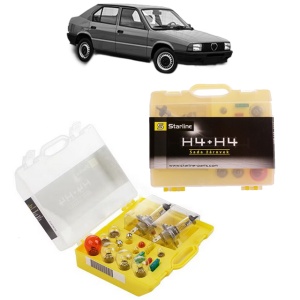 Kit trusa Set becuri H4 compatibila cu ALFA ROMEO 33 (905_) din 1983-1989, bec far, semnalizare , pozitie, iluminare numar, frana, plafoniera, stop frana