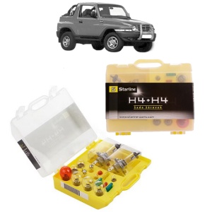 Kit trusa Set becuri H4 compatibila cu DAEWOO KORANDO Cabrio (KJ) din 1997-2006, bec far, semnalizare , pozitie, iluminare numar, frana, plafoniera, stop frana