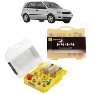 Kit trusa Set becuri H4 compatibila cu FORD FUSION (JU_) din 2002-2012, bec far, semnalizare , pozitie, iluminare numar, frana, plafoniera, stop frana - Img 1