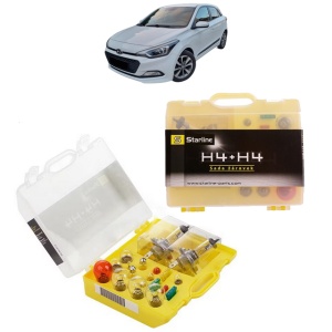Kit trusa Set becuri H4 compatibila cu HYUNDAI i20 II (GB, IB) din 2014-2021, bec far, semnalizare , pozitie, iluminare numar, frana, plafoniera, stop frana