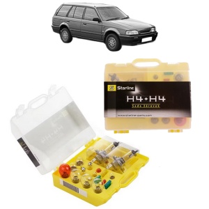 Kit trusa Set becuri H4 compatibila cu MAZDA 323 III Station Wagon (BW) din 1986-1995, bec far, semnalizare , pozitie, iluminare numar, frana, plafoniera, stop frana - Img 1
