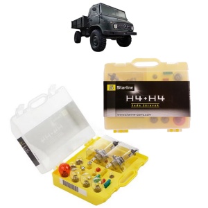 Kit trusa Set becuri H4 compatibila cu MERCEDES-BENZ UNIMOG din 1988-1996, bec far, semnalizare , pozitie, iluminare numar, frana, plafoniera, stop frana
