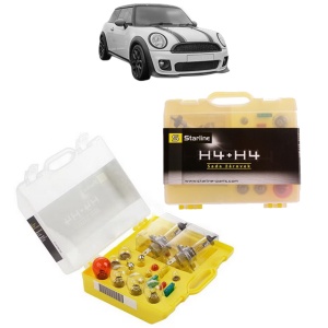 Kit trusa Set becuri H4 compatibila cu MINI MINI CLUBMAN (F54) din 2014-2024, bec far, semnalizare , pozitie, iluminare numar, frana, plafoniera, stop frana
