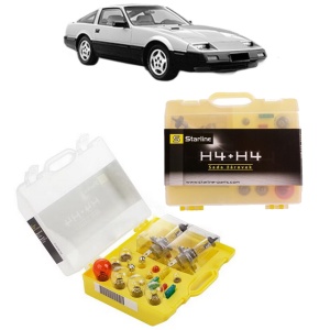 Kit trusa Set becuri H4 compatibila cu NISSAN 300ZX (Z31) din 1984-1990, bec far, semnalizare , pozitie, iluminare numar, frana, plafoniera, stop frana
