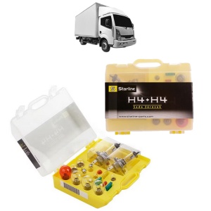Kit trusa Set becuri H4 compatibila cu NISSAN NT400 CABSTAR (F24M) din 2014, bec far, semnalizare , pozitie, iluminare numar, frana, plafoniera, stop frana