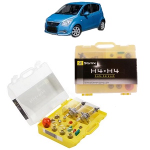 Kit trusa Set becuri H4 compatibila cu OPEL AGILA B (H08) din 2008-2014, bec far, semnalizare , pozitie, iluminare numar, frana, plafoniera, stop frana