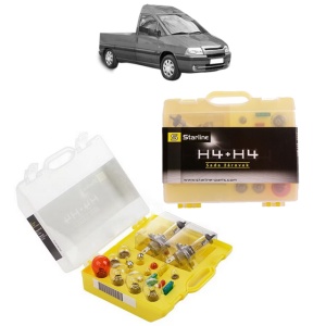 Kit trusa Set becuri H4 compatibila cu PEUGEOT EXPERT Platform/Chassis (223) din 1996-2001, bec far, semnalizare , pozitie, iluminare numar, frana, plafoniera, stop frana