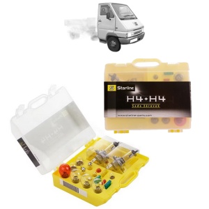 Kit trusa Set becuri H4 compatibila cu RENAULT TRAFIC Platform/Chassis (T_, P_, V_) din 1989-2001, bec far, semnalizare , pozitie, iluminare numar, frana, plafoniera, stop frana