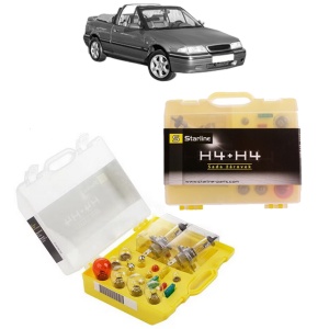 Kit trusa Set becuri H4 compatibila cu ROVER 200 II Convertible (XW) din 1992-1999, bec far, semnalizare , pozitie, iluminare numar, frana, plafoniera, stop frana