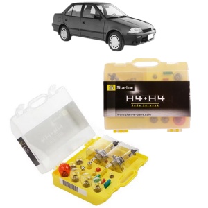 Kit trusa Set becuri H4 compatibila cu SUZUKI SWIFT II Saloon (AH, AJ) din 1989-2001, bec far, semnalizare , pozitie, iluminare numar, frana, plafoniera, stop frana - Img 1