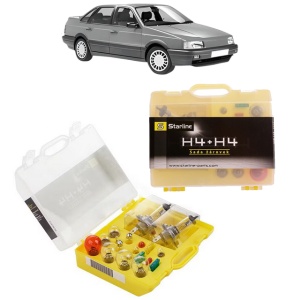 Kit trusa Set becuri H4 compatibila cu Volkswagen PASSAT B3/B4 (3A2, 35I) din 1988-1996, bec far, semnalizare , pozitie, iluminare numar, frana, plafoniera, stop frana