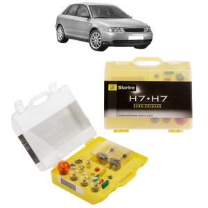 Kit trusa Set becuri H7 compatibila cu AUDI A3 (8L1) din 1996-2003, bec far, semnalizare , pozitie, iluminare numar, frana, plafoniera, stop frana