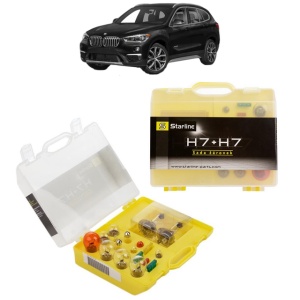 Kit trusa Set becuri H7 compatibila cu BMW X1 (F48) din 2014-2022, bec far, semnalizare , pozitie, iluminare numar, frana, plafoniera, stop frana