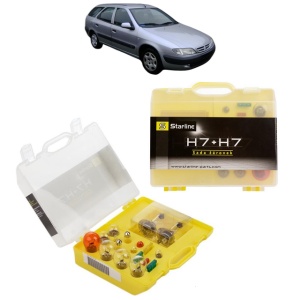 Kit trusa Set becuri H7 compatibila cu CITROEN XSARA Estate Van din 1999-2005, bec far, semnalizare , pozitie, iluminare numar, frana, plafoniera, stop frana
