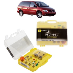Kit trusa Set becuri H7 compatibila cu DODGE CARAVAN (RG_) din 2000-2007, bec far, semnalizare , pozitie, iluminare numar, frana, plafoniera, stop frana