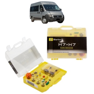 Kit trusa Set becuri H7 compatibila cu FIAT DUCATO Bus (250_) din 2006-2015, bec far, semnalizare , pozitie, iluminare numar, frana, plafoniera, stop frana