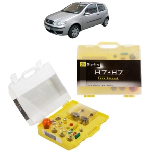 Kit trusa Set becuri H7 compatibila cu FIAT PUNTO Hatchback Van (188_) din 2000-2010, bec far, semnalizare , pozitie, iluminare numar, frana, plafoniera, stop frana
