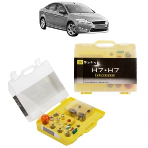 Kit trusa Set becuri H7 compatibila cu FORD MONDEO IV Saloon (BA7) din 2007-2015, bec far, semnalizare , pozitie, iluminare numar, frana, plafoniera, stop frana