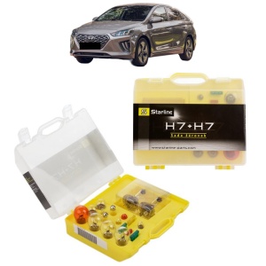 Kit trusa Set becuri H7 compatibila cu HYUNDAI IONIQ (AE) din 2016-2022, bec far, semnalizare , pozitie, iluminare numar, frana, plafoniera, stop frana