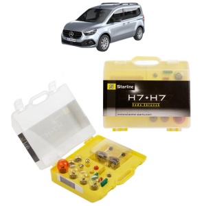 Kit trusa Set becuri H7 compatibila cu MERCEDES-BENZ CITAN Tourer (W420) din 2021-2023, bec far, semnalizare , pozitie, iluminare numar, frana, plafoniera, stop frana