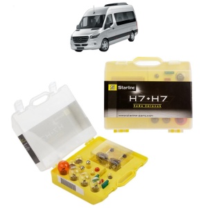 Kit trusa Set becuri H7 compatibila cu MERCEDES-BENZ SPRINTER 4-t Tourer Bus (B907) din 2018-2022, bec far, semnalizare , pozitie, iluminare numar, frana, plafoniera, stop frana