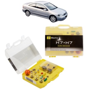 Kit trusa Set becuri H7 compatibila cu OPEL ASTRA G Coupe (T98) din 2000-2005, bec far, semnalizare , pozitie, iluminare numar, frana, plafoniera, stop frana