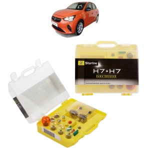 Kit trusa Set becuri H7 compatibila cu OPEL CORSA F (P2JO) din 2019-2023, bec far, semnalizare , pozitie, iluminare numar, frana, plafoniera, stop frana