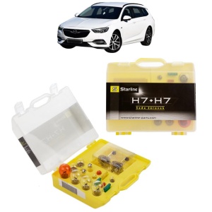 Kit trusa Set becuri H7 compatibila cu OPEL INSIGNIA B Sports Tourer (Z18) din 2017-2020, bec far, semnalizare , pozitie, iluminare numar, frana, plafoniera, stop frana