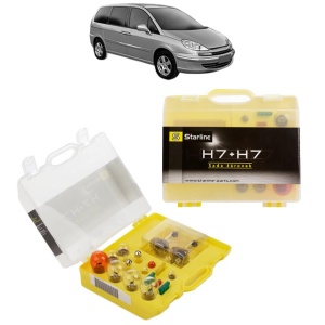 Kit trusa Set becuri H7 compatibila cu PEUGEOT 807 Van (EB_) din 2004-2010, bec far, semnalizare , pozitie, iluminare numar, frana, plafoniera, stop frana