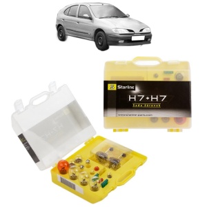 Kit trusa Set becuri H7 compatibila cu RENAULT MEGANE I (BA0/1_) din 1996-2008, bec far, semnalizare , pozitie, iluminare numar, frana, plafoniera, stop frana