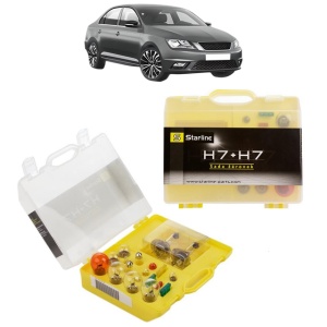 Kit trusa Set becuri H7 compatibila cu SEAT TOLEDO IV (KG3) din 2012-2019, bec far, semnalizare , pozitie, iluminare numar, frana, plafoniera, stop frana