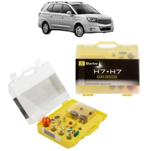 Kit trusa Set becuri H7 compatibila cu SSANGYONG RODIUS II din 2013-2015, bec far, semnalizare , pozitie, iluminare numar, frana, plafoniera, stop frana