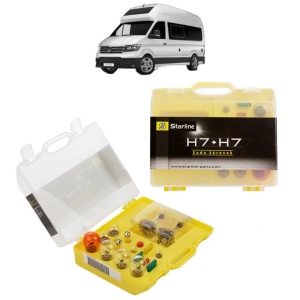 Kit trusa Set becuri H7 compatibila cu Volkswagen GRAND CALIFORNIA Camper (SCB, SCC) din 2019, bec far, semnalizare , pozitie, iluminare numar, frana, plafoniera, stop frana