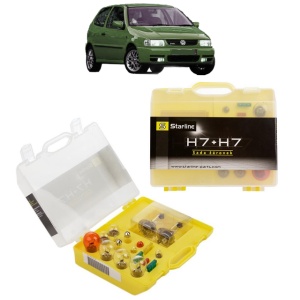 Kit trusa Set becuri H7 compatibila cu Volkswagen POLO Hatchback Van (6N1) din 1994-1999, bec far, semnalizare , pozitie, iluminare numar, frana, plafoniera, stop frana
