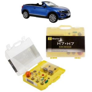 Kit trusa Set becuri H7 compatibila cu Volkswagen T-ROC Convertible (AC7, AC8) din 2019-2020, bec far, semnalizare , pozitie, iluminare numar, frana, plafoniera, stop frana