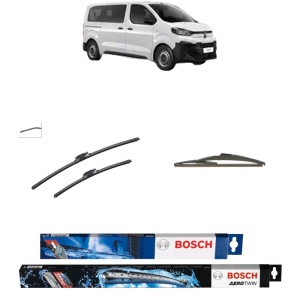 Set 3 stergatoare FIAT SCUDO Bus din 2022-2025, Bosch Aerotwin, din cauciuc siliconat rezistent