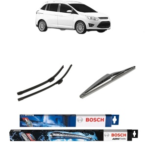 Set 3 stergatoare FORD GRAND C-MAX Van din 2010-2019, Bosch Aerotwin, din cauciuc siliconat rezistent