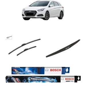 Set 3 stergatoare HYUNDAI i40 I Kombi Van (VF) din 2015-2019, Bosch Aerotwin Retrofit, din cauciuc siliconat rezistent